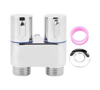 Garosa 1 in 2 Valvola Angolare Out G1/2 Fili Maschio Valvola D'acqua a Doppio Controllo con Doppio Interruttore per Bagno Bidet Bidet Balcony Kitchen Lavel (Elettroplato)