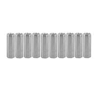 10Pcs M8 Dado a stelo lungo Dado esagonale in acciaio al carbonio Dadi a vite Distanziatore Dado a manicotto esagonale Controdado Fissaggi filettati(M8*40)