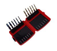 Garosa 12 Pcs Set di Bit per Trapano a Rubinetto Combinato HSS Ploting Blu Metrico Imperial TI Hand Strumenti 1/4 Pollici Gambo Esadecima