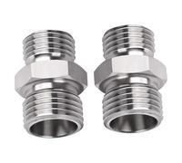 Garosa 2 PCS M14 a CONSIDITA DEL TUBO, CONNETTORE DEL TUBO IDRAULICO ACCIAIO IN ACCIAIO CON FLUSTO M14X1,5 Mm a M16x1,5 Mm, per le Industrie FF Vicsec Miva Machpro TPM Small