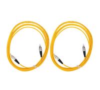 Garosa 2 pezzi Cavo Patch Fibra Ottica FC/UPC a FC/UPC, Singolo Modo, Cavo Jumper Giallo per Connessione Industriale, Cavi in Fibra per Rete LAN