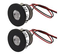 Garosa 2 pezzi LED mini faretti da incasso a luce stretta 15°, 1W 80lm, 12V DC, piccoli fari LED per armadi, plafoniere, vetrine di gioielli, illuminazione interna