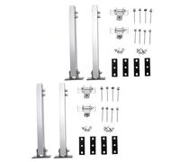 Garosa 2 Set Staffa di Montaggio per Pannello Solare Supporto per Pannello Solare per Carichi Pesanti Lega di Alluminio AL6005-T5 Pellicola di Ossidazione 15μ Angolo Regolabile da 15° a