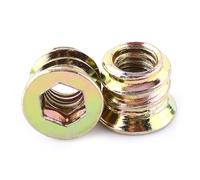 Garosa 20 Pezzi di Dadi di Inserto con Socket Esagonale in Acciaio Carbone, Vite Filettata a Filo Zinco in Dadi per Mobili in Legno, con Filo Esterno e Chiavetta Esagonale (M6*10 mm)
