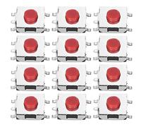 Garosa 200 Pcs Pulsante Tattile Switch Micro Interruttore Mini Switch 6x6x3,1 Mm Materiale in Ottone con Isolante per Autore Telecomando Auto Elettronica Tastiera LCD