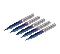 Garosa 5 Pezzi di Tungsteno in Acciaio in Acciaio Router Bt Bit Forma 2 Flauto Strumento di Intaglio 4 Mm a 30 Gradi Affilato per Legno in Alluminio MDF Acrilico con Trattamento con