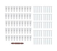 Garosa 50 Pezzi di Ancoraggi da Parete in Metallo Cavo Resistente, Kit di Ancoraggi per Cartongesso Autoperforanti per Appendere Scaffali, Specchi, Opere D'arte, Bagno,