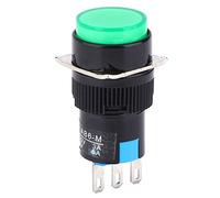 Garosa 5PCS Interruttore a Pulsante Momentaneo Interruttore a Pulsante Rotondo Metallo Plastica 16mm Filettatura SPDT 3PIN AC 250V 3A DC 30V 5A per la Riparazione delle Apparecchiature del Pannello