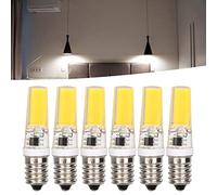 Garosa 6 Pz 220V 9W E14 Lampadine LED 500LM Luce Calda 3000K, Illuminazione a 360° COB con Dissipatore di Calore, Antiriflesso per Soffitto, Lampadario, Casa e Paesaggio