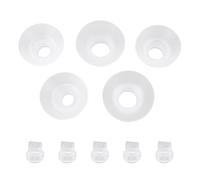 Garosa Accessori per Tiralatte, Kit di Inserti Flangiati per Valvole a Becco D'anatra da 5 Pezzi 13 15 17 19 21 Mm Silicone Liquido Morbido con Tenuta Delicata e per la Maggior Parte