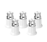 Garosa Adattatore B22 a E27 5 Pezzi, Convertitore Portalampada da B22 a E27 per Lampadine LED, Adattatore Universale Base Vite per Illuminazione Casa