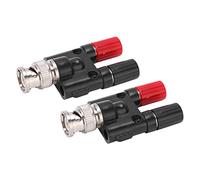 Garosa Adattatore BNC Maschio a Binding Post, Doppia Presa a Banana da 4 Mm, Coassiale in Ottone e ABS per Elettronica e Test