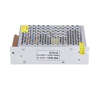 Garosa Alimentatore Switching DC 12V 75W, Protetto da Sovraccarico | Driver per striscia LED, uscita 6,3 A, interruzione per cortocircuito, ingresso 115 V-230 V, telaio in alluminio per TVCC,