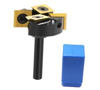 Garosa Bit Router di Navigazione a Superficie di Boillo 1/4 Pollici Gambo Rotondo 4 Flauti 1-3/8in Diametro di Taglio per Macinazione a CNC MDF in Legno Duro