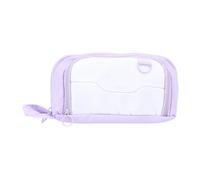 Garosa Borsa a Penna a capacità di Grande capacità con 3 Scomparti Design a Forma di Conchiglia per Studenti Purple Lavabile in Tessuto in PVC Organizzatore Contiene 50 Penne