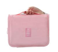 Garosa Borsa per Cosmetici, Custodia per Trucco Impermeabile in Tessuto Oxford con Scomparti Multipli, Borsa da Viaggio da Donna 24x9,5x18,5 Cm (PINK)