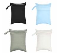 Garosa Borsa per Pannolini Bagnati e Asciutti, Borsa per Pannolini in TPU con Doppio Scomparto, Leggera e Pieghevole per Viaggi e Costumi da Bagno, 11,8 X 15,7 Pollici (4PCS 30 * 40 cm)