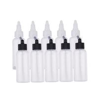 Garosa Bottiglia di Vernice Aerografo 65 Ml 10pcs Dual Action Scesuli per Cumpuli per Mangime Sifone Vianti di Plastica con 8 Mm in Acciaio, Sigillando Tappi di Gomma, per Progetti di Pittura (#1)