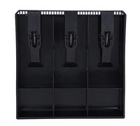 Garosa Cassetto Inserzione Vassoio Registratore di Cassa Vassoio 3 Fattura 3 Scomparti con Moneta con Forte Primaverile per la Sostituzione Organizzata dello Stoccaggio di Denaro (BLACK)