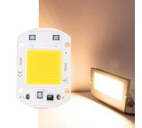 Garosa Chip LED Ad Alta Potenza, Sorgente Luminosa Integrata SMD COB 30W con Elevato Flusso Luminoso per Lampade Fai da Te Bianco Caldo 2 Pezzi (Illuminazione calda)