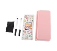 Garosa Combinazione Scatola/copertina e Libreria per Bambini, Scatola Portapenne Pieghevole con 2 Penne Cancellabili e Fogli Adesivi, Coltiva Buone Abitudini di Lettura (PINK)