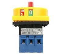 Garosa Commutatore a Camma Rotante, Plastica Ignifuga, Interruttore Automatico di Carico a 3 Poli e 2 Posizioni 25A per Macchinari e Applicazioni Industriali (32A)