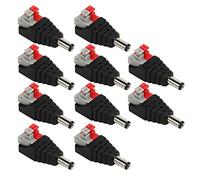 Garosa Connettore Maschio BNC, Lega di Zinco, Connessione Rapida per Cavo Coassiale, Confezione da 10 per Telecamere di Sicurezza e Sorveglianza