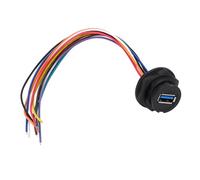 Garosa Connettore Pannello a 16 Pin, Connettore USB 3.0 a Scatto Impermeabile IP67 con Cavo 0,2 M per Trasmissione Dati Ad Alta velocità in Ambienti Difficili