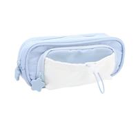 Garosa Custodia a Matita a Matita di Grande capacità Casa di con 2 Compartimenti con Cerniera a Cortiice Design per Finestre Aperte Tessuto a Prova di Acqua per le Forniture per