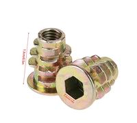 Garosa Dadi con Inserto Filettato Esagono Interno 50 Pezzi M5x13mm Dadi per Mobili in Lega di Zinco Testa Esagonale Filettati per Inserto in Legno