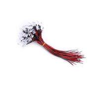 Garosa Diodi LED da 3 Mm Precablati da 50 Pezzi, Lenti Trasparenti, Emissione di Bianco e Multicolori, Perfetti per Progetti Artistici e Artigianali (10mm)