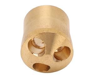 Garosa Distributore di Refrigerante Deviatore di Refrigerante in Ottone Splitter in Ottone 1 in 3 Uscite con Ingresso da 12,8 Mm Uscita da 6,5 Mm per Riparazione del di Refrigerazione del