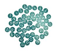 Garosa Etichette Numerate da 50 Pezzi, Materiale ABS, Etichette Rotonde Dai Colori Vivaci per l'apicoltura del Bestiame, Diametro 1,4 Pollici, Perfette per l'identificazione degli Animali (GREEN)