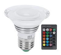 Garosa Faretto RGB 3w 16 Colori Modalità Colore Pieno Faretto Lampada Telecomando E27 Luci LED per Armadio per Casa KTV Club Bar Atmosfera Lampadina 85-265V,Riflettore