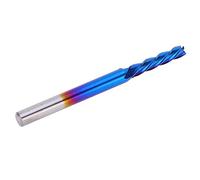 Garosa Fresa a 4 Taglienti, Fresa CNC in Acciaio Al Tungsteno con Rivestimento NanoBlue e Scanalatura Lucidata a Specchio per Piani, Gradini, Scanalature, Pezzi in Lavorazione (3.175 * 2.5 * 12)