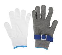Garosa in Acciaio Inossidabile Livello Antim-taglio 5 di Sicurezza per Protezione delle Mani con Filo in Acciaio 316L e Design a Doppio Strato per la Lavorazione della (XL)