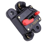 Garosa Interruttore Automatico 12V 80A, Interruttore a Pulsante con Fusibile Ripristinabile per Protezione Elettrica per Autoradio e Barche Marine (150A)