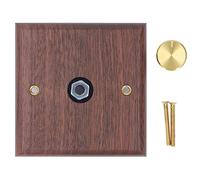 Garosa Interruttore Dimmer in Legno 200 a 250 V e 100 a 500 W con Manopola in Ottone per la Regolamentazione della Lampada Oscuramento e velocità della Lampada