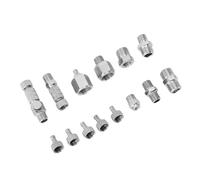 Garosa Kit Adattatore per Aerografo, Raccordi a Sgancio Rapido in Acciaio Inossidabile, 14 Pezzi per Sistemi di Compressione d'aria Professionali, Ideale per Artisti e Designer