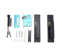 Garosa Kit di Serratura Completo con Leva per Porta D'ingresso con Chiave, Piastra Rinforzata Ispessita e Cuscinetto Silenzioso per Camere da Letto, Bagni, Hotel, Uffici, Scuole (oro)