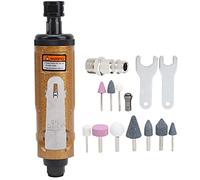 Garosa Kit di Smerigliatrice per Stagiona Aria, Incisione Pneumatica Impostazione del Taglio Levigato con Design per Manico Dritti per Prodotti in Metallo, Artigianato, (Stile UE)
