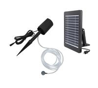 Garosa Kit Pompa Aria Aeratore per Laghetto Solare, Pompa Ossigeno ABS con Pannello Solare 6V 4W e Batteria 2200mAh, Flusso d'Aria 0,8 L/min per Acquari, Stagni all'aperto, Acquari, Pesca