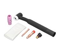 Garosa Kit Torcia per Saldatura TIG, Torcia per Taglierina Al ABS e Rame, 6 Pezzi Testa della per Tagli Puliti Ad Rapido per Pistola per Saldatura Ad Argon WP17 per e Riparazione di Metalli