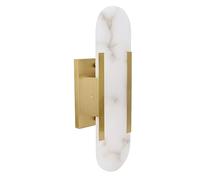 Garosa Lampada da Parete in Marmo Smerigliato, Applique Moderna per Interni con Design Elegante, Ideale per Corridoio, Bagno e Soggiorno - Stile Contemporaneo