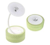 Garosa Lampada da Scrivania da Comodino Stile Ruota Creativa USB Ricaricabile 250mAh Luce Notturna Portatile Pieghevole Lampada da Comodino a Luce Calda per Camera da Letto Soggiorno