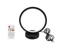 Garosa Lampade da Tavolo LED Circolari per Camera da Letto, Lampada da Comodino Dimmerabile con Luce Notturna, Illuminazione d'Atmosfera Minimalista per Casa