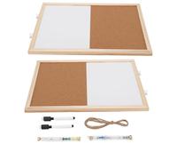 Garosa Lavagna in Sughero 2 Pezzi Lavagna Magnetica Cancellabile a Secco Combinata e Tabellone in Sughero per Ufficio Scolastico a Casa 30x40 Cm