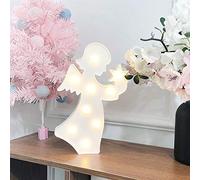 Garosa Luce Notturna a LED da Fata Angelo, Lampada da Notte in Plastica Bianca Calda, Ideale per la Decorazione della Stanza dei Bambini e per l'uso in Feste (Bianco caldo)