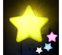 Garosa Mini Luce Notturna LED a Forma di Stella, Illuminazione Automatica per Cameretta e Corridoio, Risparmio Energetico, Materiale ABS Sicuro, Ideale per Camera da Letto (Rosa)