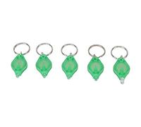 Garosa Mini Torcia LED Portachiavi 5 Pezzi, Luce Verde Ultra Luminosa, Lampada Portatile per Rilevazione Gioielli, Ideale per Feste, Attività all'Aperto e Giocattoli